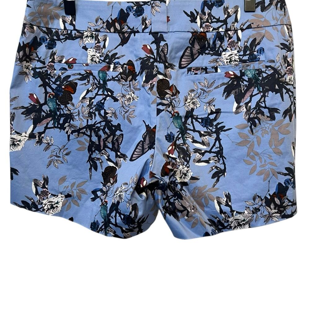 J.Crew Factory Bontanical Floral Bird Chino Shorts Size 6 - Picture 2 of 5
